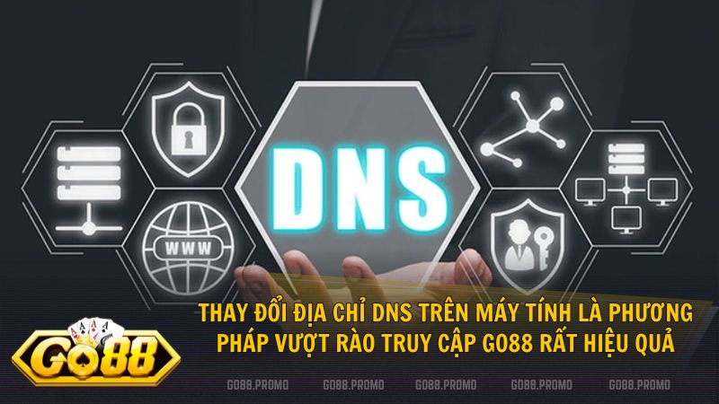 Thay đổi địa chỉ DNS trên máy tính là phương pháp vượt rào truy cập Go88 rất hiệu quả