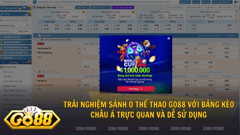 Chinh phục hàng ngàn trận đấu đỉnh cao mỗi ngày cùng sảnh O Thể Thao Go88